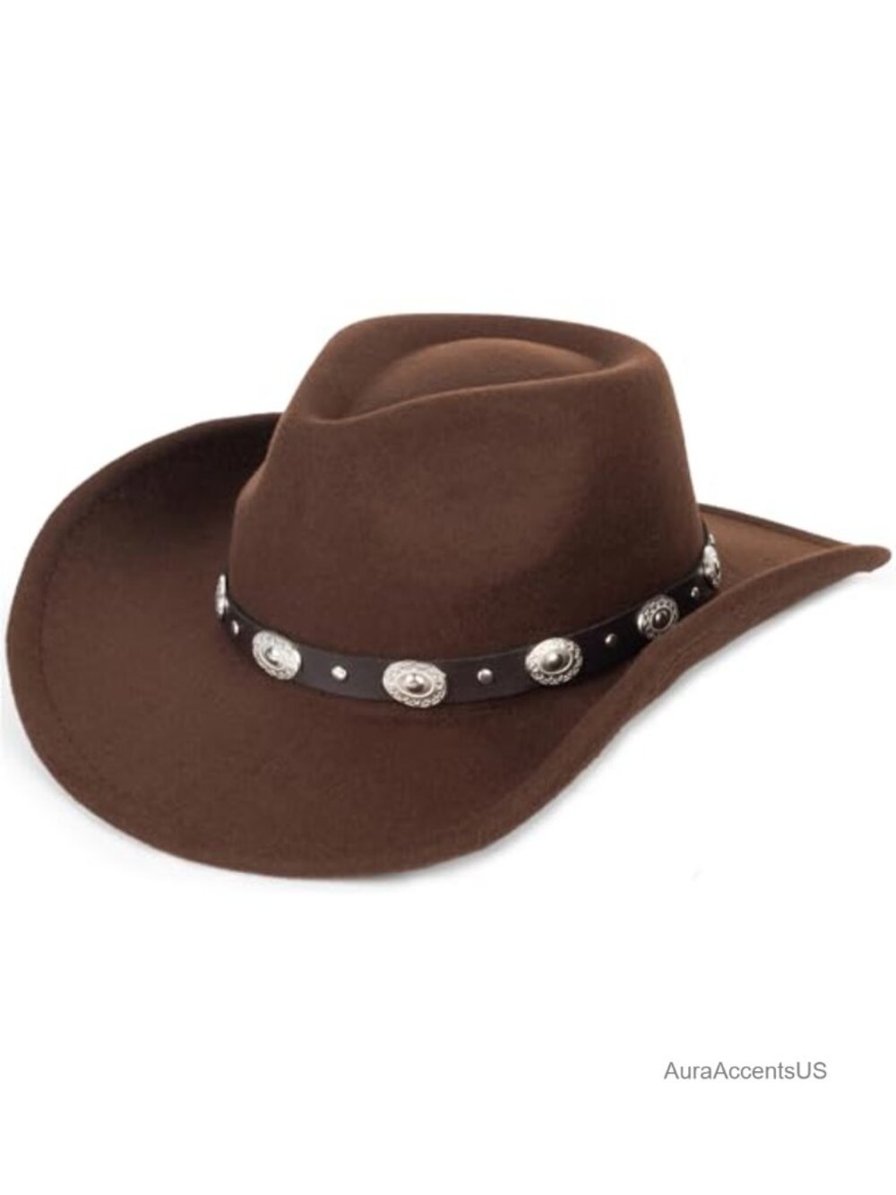 Western Cowboy Hat Studded Wide Brim Fedora Cowgirl Hat